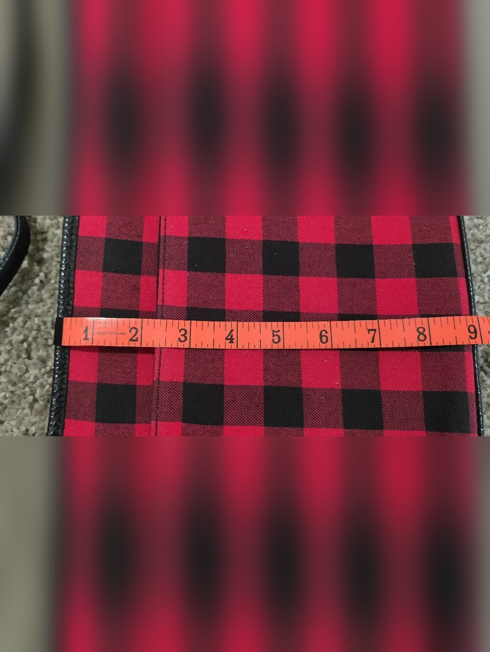 Red and Black Buffalo Plaid Crossbody Bag & Hat - Picture 8 of 12